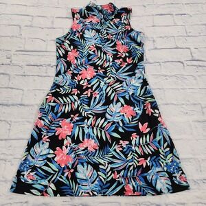 Emerald 18 Golf Dress WOMENS SIZE S Black Pink Floral Athleisure Beach Sports